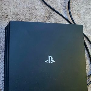 PS4 pro console with monitor